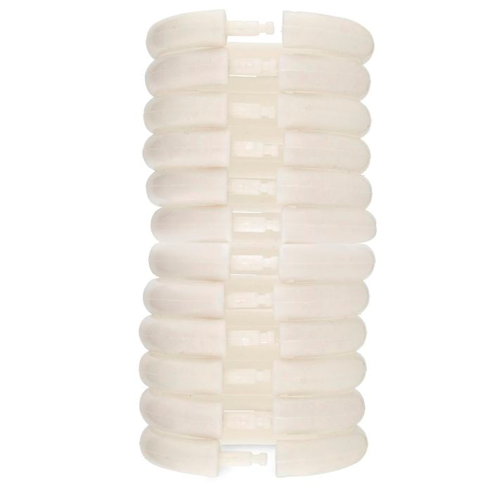 Barelli White Locking Plastic Shower Curtain Rings - 12 Pack - White