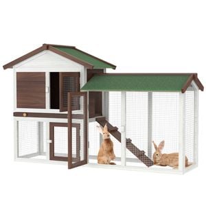 Advwin Rabbit Hutch Chicken Coop Wooden Pet House