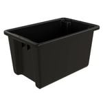 Handy Storage 70L Black Heavy Duty Crate 
