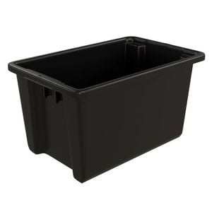 Handy Storage 70L Black Heavy Duty Crate 
