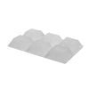Surface Gard 19 x 19mm Clear Square Rubber Bumpers - 6 Pack