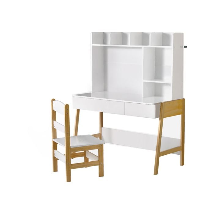 Keezi Kids Table and Chairs Set Storage Desk with Drawer
