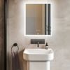 Oakory 50x60cm Rectangular Led Bathroom Mirror 4mm Anti-fog 3-colour Dimmable