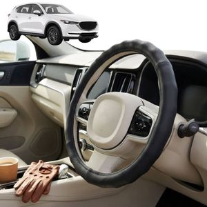Australian Goose Steering Wheel Cover for Mazda CX-5 2017 - 2025 (KF) Circle Black