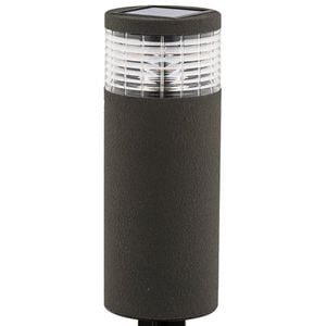  Arlec  Grey Render Finish Arlec Sandor Solar Bollard Light