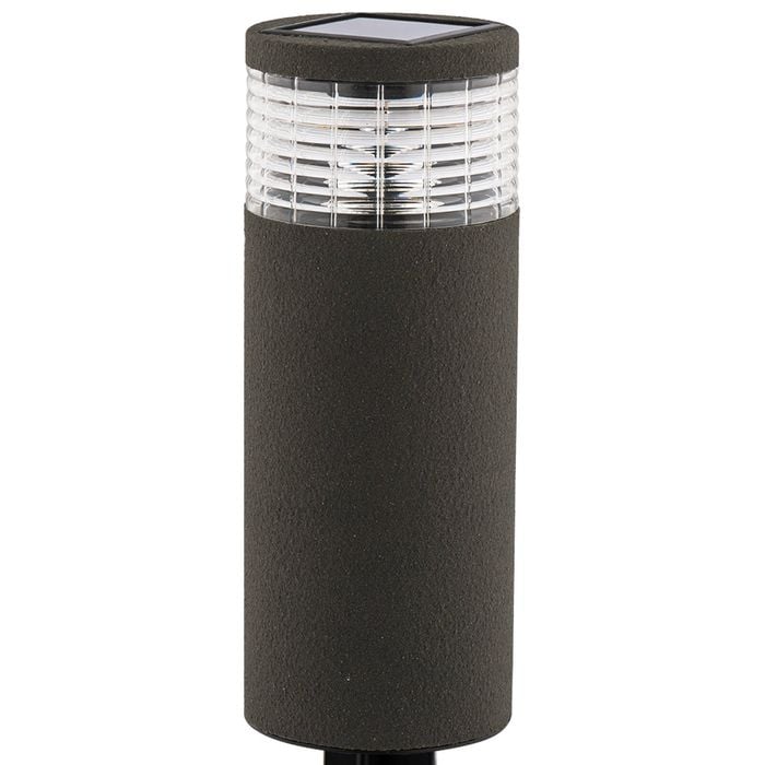  Arlec  Grey Render Finish Arlec Sandor Solar Bollard Light