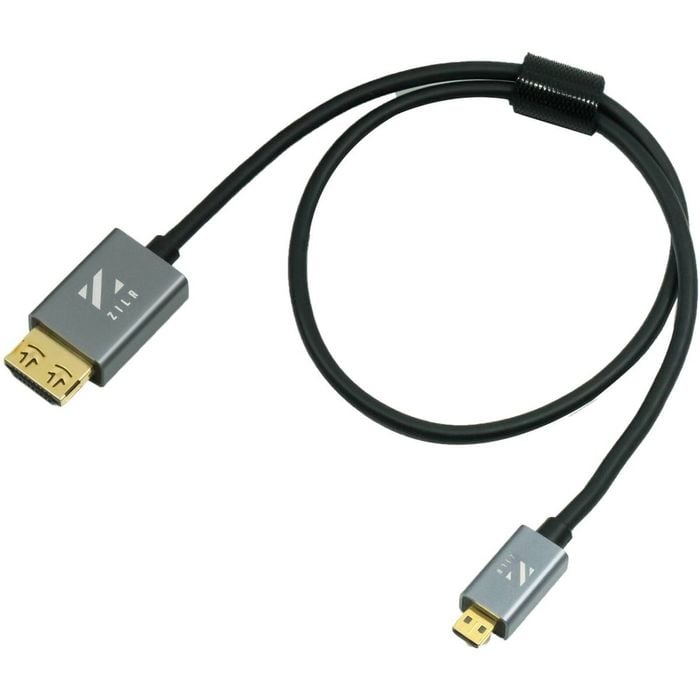 ZILR 4Kp60 Hyper Thin High Speed HDMI Secure Cable with Micro Connector (1m / 3.3ft)