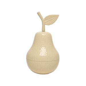 Rayell Amber Pear 20cm Sandalwood Scented Metal Soy Candle - Yellow
