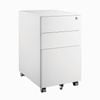 Desky Go Slimline White Steel Mobile Pedestal