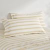 Dreamaker Cove Washed Cotton Yarn Dyed Wide Stripe King Pillowcase Sand Twin Pack
