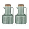 2pc Ladelle Heath Jade Oil & Vinegar Bottle Set 300ml