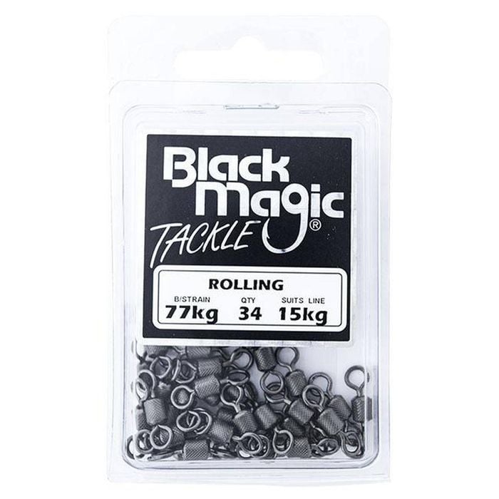 Black Magic Rolling Fishing Swivel Economy Pack 15kg (77kg Breaking Strain)