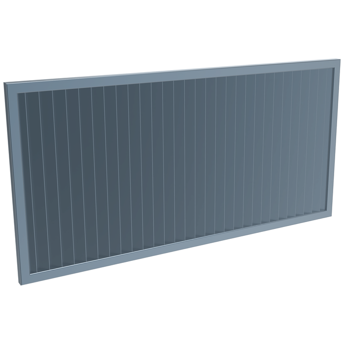 ProtectorAl 1001-2000W X 300-1000H Deep Ocean Aluminium Welded Louver Panel Vertical 5mm overlap