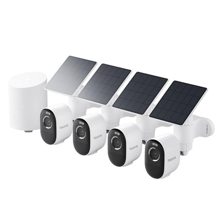 Reolink Home Hub with 4x Argus 3 Pro Wireless Security System with Wi-Fi Solar/Battery Standalone Camera
