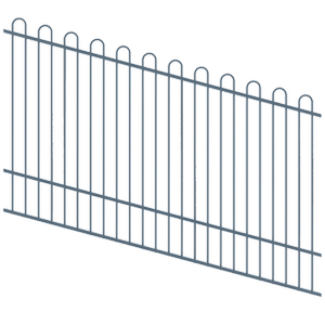 ProtectorAl 1201-2400W x 1200H Deep Ocean Loop Top Pool Fence Panel Raked Up to 15º