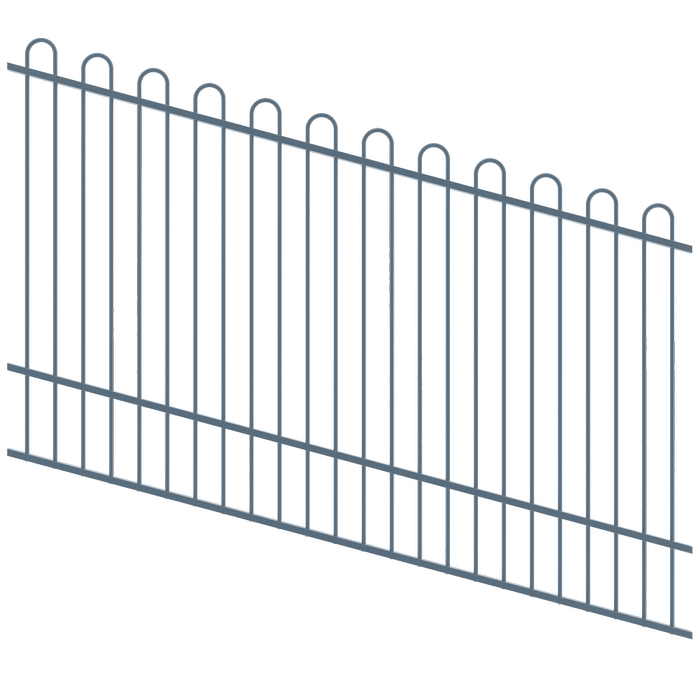 ProtectorAl 1201-2400W x 1200H Deep Ocean Loop Top Pool Fence Panel Raked Up to 15º