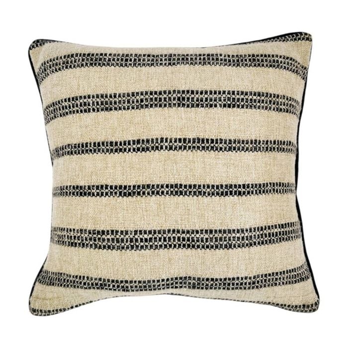 J.Elliot Home Savanna Cushion Pillow Household Decor 50x50x0.5cm Natural & Black