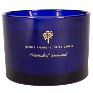 Nicola Spring Soy Wax Scented Candle 350g - Patchouli & Rosewood - Sweet Creamy Fragrance Long Burn Relaxing Candle