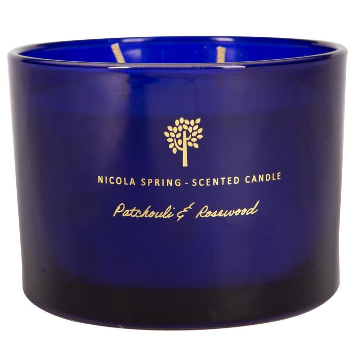 Nicola Spring Soy Wax Scented Candle 350g - Patchouli & Rosewood - Sweet Creamy Fragrance Long Burn Relaxing Candle