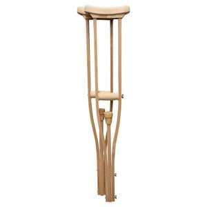 Livingstone Underarm Crutches Wood Adjustable Medium 107-132cm 2 Pack