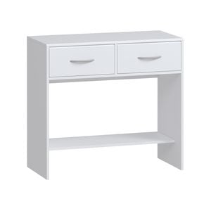 White Hallway Table with 2 Drawers