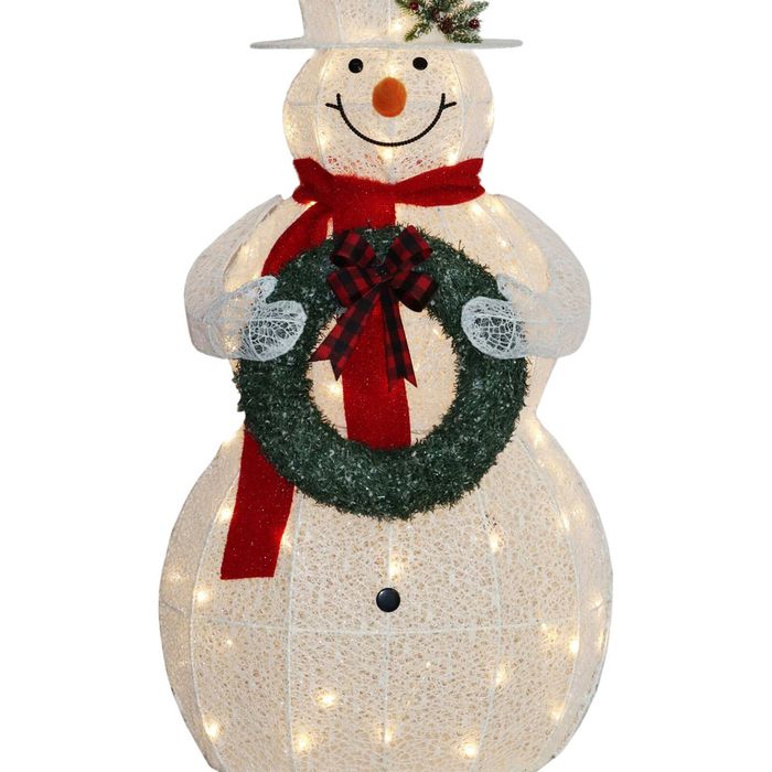 Christabelle 150cm Pre-Lit Outdoor Christmas Snowman Yard Decoration ...