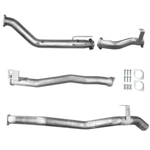 Ignite Exhausts Turbo Back For Toyota Landcruiser 76 Series Wagon 3" No Cat & Pipe Only Raw Aluminised Steel