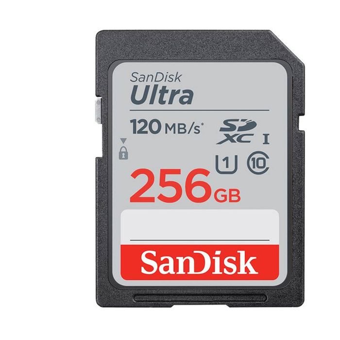 SanDisk 256GB Ultra SDHC UHS-I Memory Card – 120MB/s, Full HD, Class 10 U1 – Large Capacity