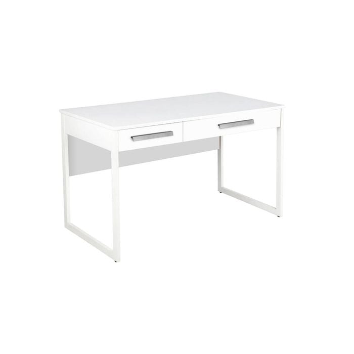 Maestro Furniture Ashley Computer Study Writing Home Office Desk W/ 2-Drawers - White