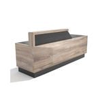 Modern Furniture CONROY 2.4M Reception Desk Right Panel - Warm Oak & Black