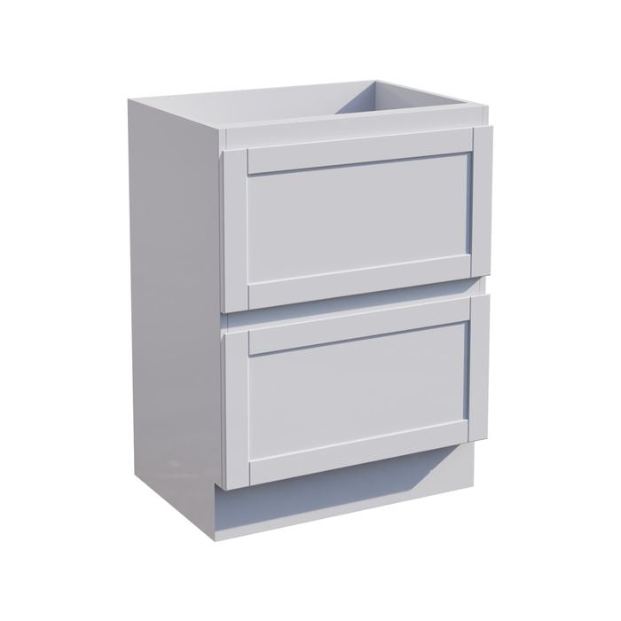 Stein 600 x 450 x 810mm White Select Shaker Floor Standing Vanity - Cabinet Only 