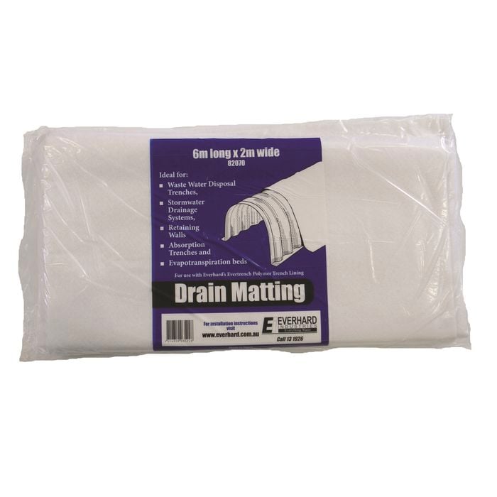 Everhard 2 x 6m White Drain Matting