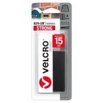 VELCRO 25mm x 7.6cm Black Alfa-Lok Hook And Loop Strips VL30643 - 4 Sets