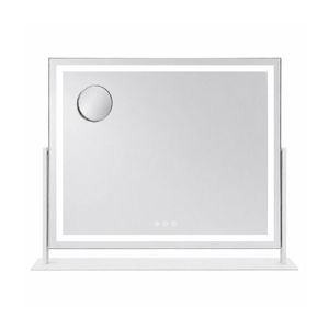 Lenoxx LED Makeup Mirror 64cm x 50.3cm with Adjustable Brightness & Magnifying Mirror