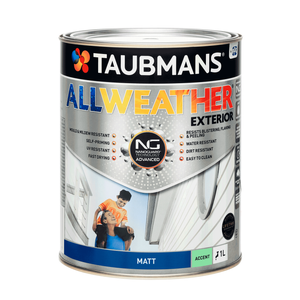 Taubmans 1L Accent Matt All Weather Exterior Paint