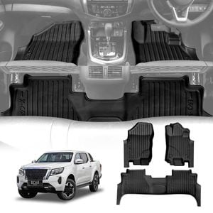 3D TPE Floor Mats for Nissan Navara NP300 Dual Cab D23 2015-2025 Customized All Weather Car Liners