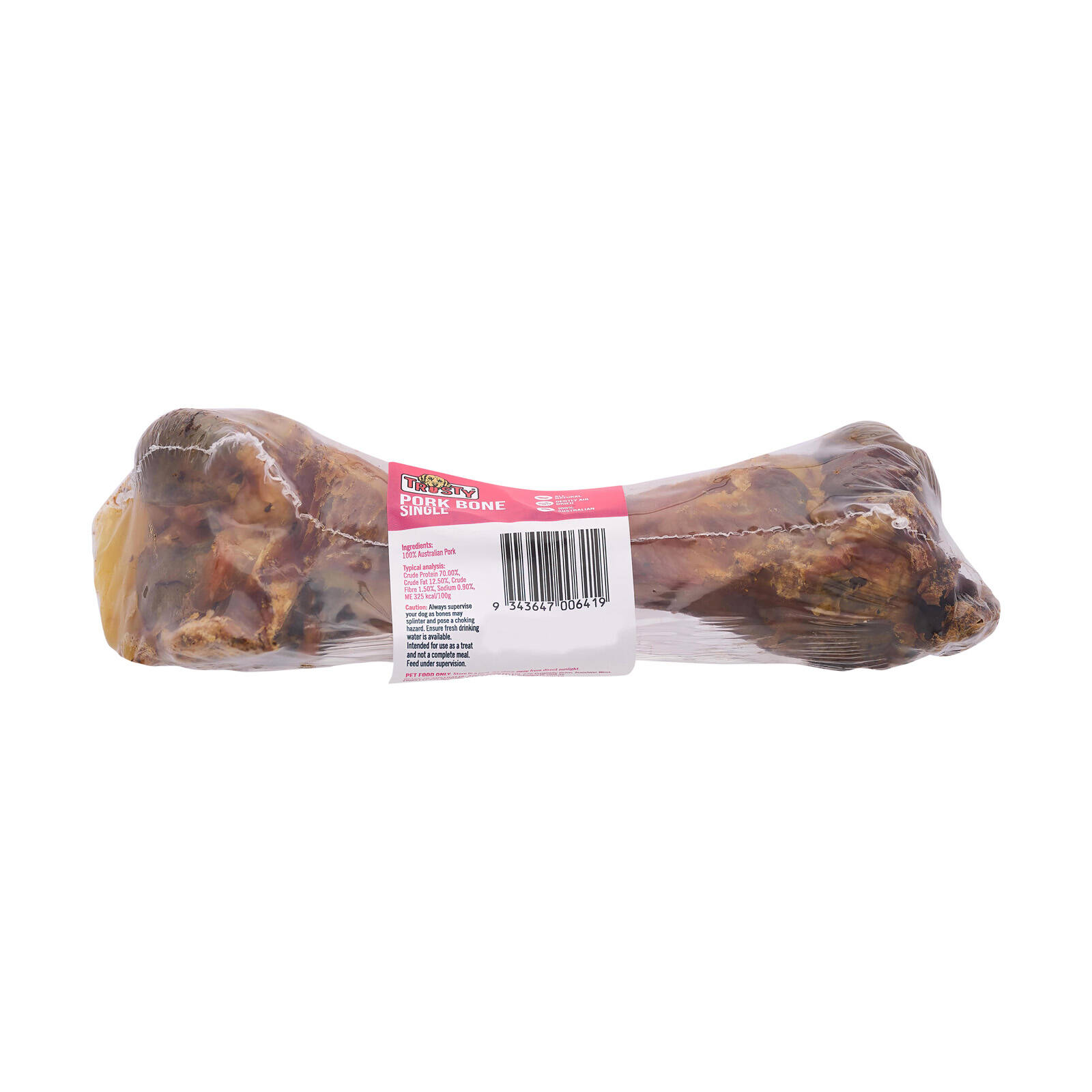 Trusty Pork Bone Adult Dog Treat Single 1 Piece