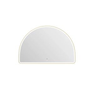 Attica 1200 x 800mm Brushed Gold Arched LED Mirror