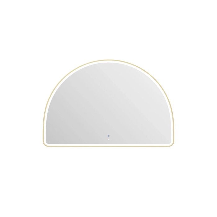 Attica 1200 x 800mm Brushed Gold Arched LED Mirror