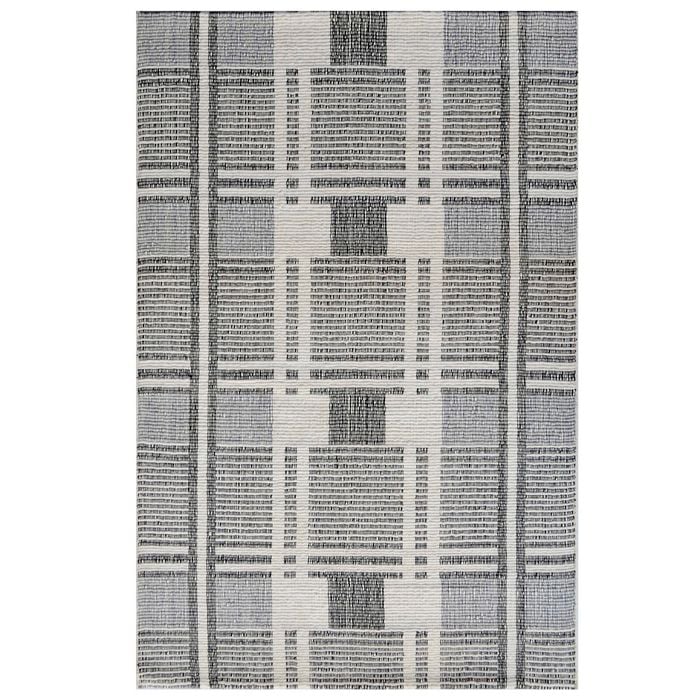 Handwoven Woollen Rug-Bushra 6324-Ivory/Charcoal-250x300cm