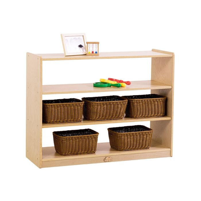 Jooyes 3 Shelf Wooden Storage Cabinet Open Back - H76cm - 100cm | Bookshelf | 76cm