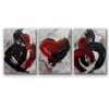 3pcs Modern Abstract Love And Sadness Print 100% Australian Made 3 x 40x60cm (Metal Print)