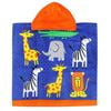 Onkaparinga Kids 60x120cm Absorbent Hooded Beach Towel - Animals
