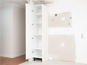 Pantry with multiple shelves