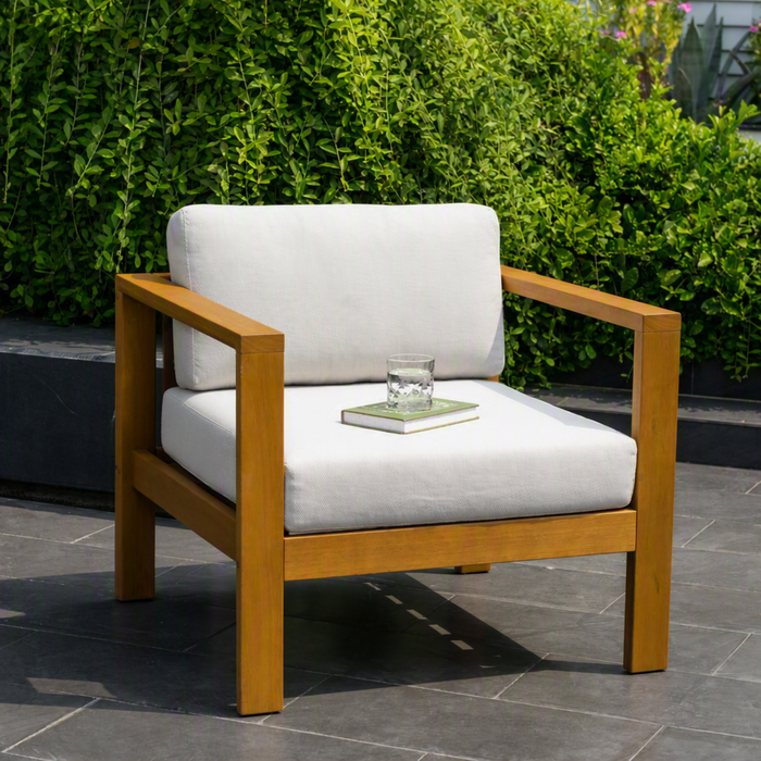 Mimosa Santo 1 Seater Timber Lounge with Cushion