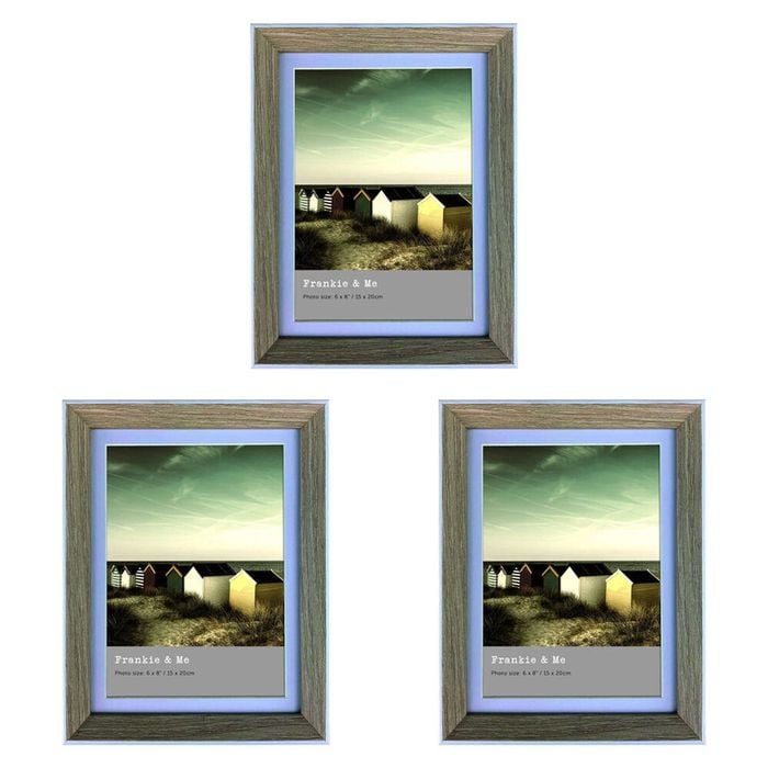 3PK Frankie & Me Wooden Border 8x10'' Picture Frame Home/Office Photo Decor Oak