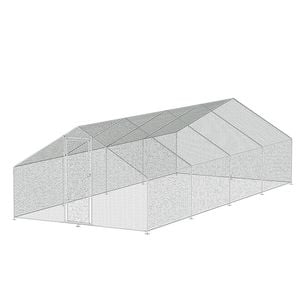 i.Pet Chicken Coop Cage Galvanised Steel 3x8x2m  w/Oxford Canopy