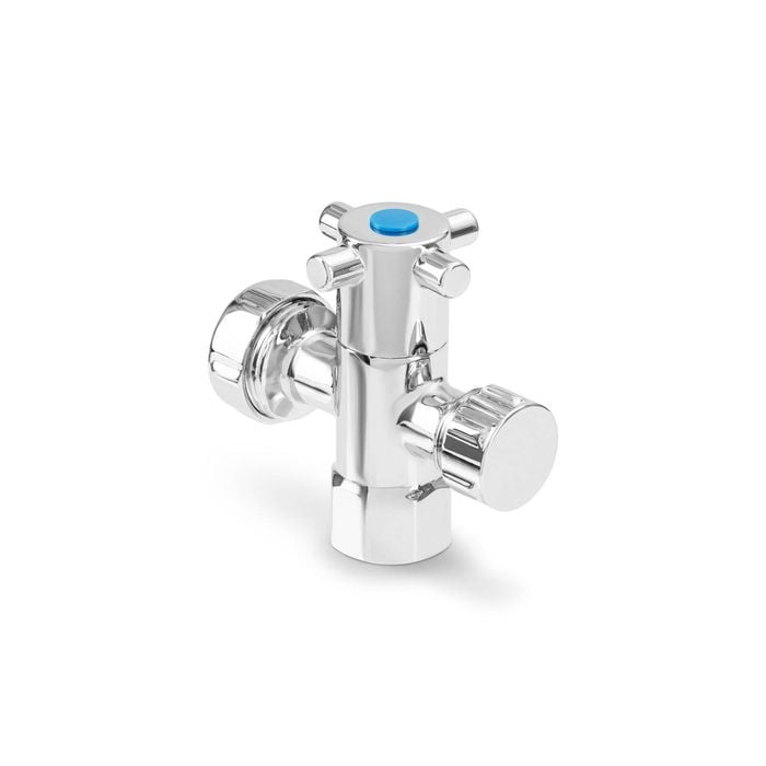 Brasshards Capstan 2 Way Under Sink Valve 20mm x 15mm Chrome Lead Free