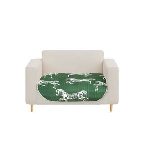 SOGA Sofa Cover Throw Blanket 1-Seater Green Horse Print 90 x 90cm