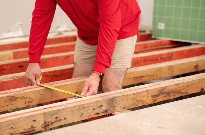 Measure the area accurately with a tape measure